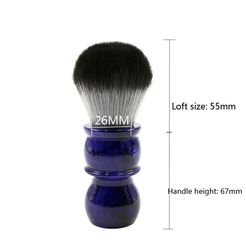 Yaqi 26mm madeira lobo cor sintético cabelo masculino molhado escova de barbear