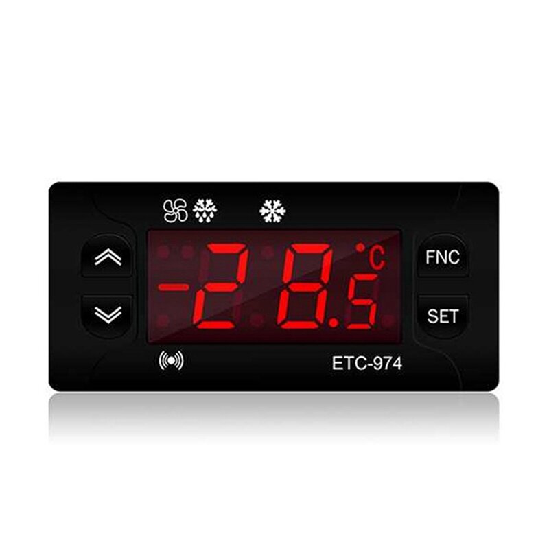 Minicontrolador de temperatura para refrigerador, regulador de termostato, termorregulador, termopar NTC, Sensor Dual, 2 ETC-974.