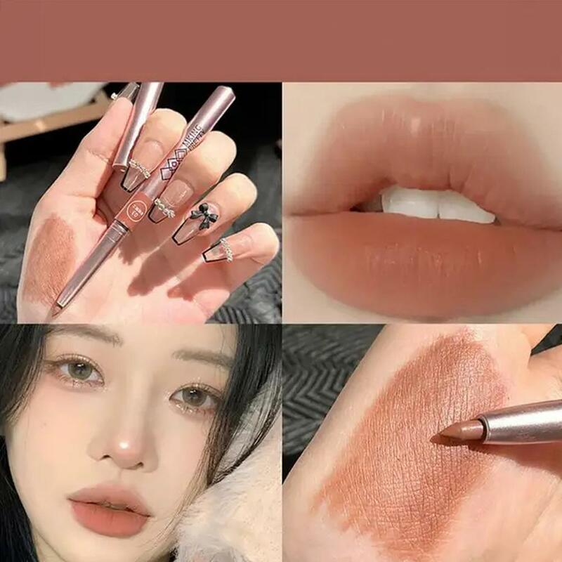 6 Colors Matte Lip Liner Lipstick Pen Lip Liner Pen Lip Lasting Long Tint Lip Pencil Pink Lipstick Nude Lipliner Stick Make T6C4