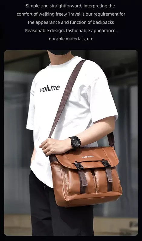 Новая мужская Вместительная деловая сумка, водонепроницаемый и прочный мужской портфель из полиуретана, Лидер продаж, сумка через плечо на одно плечо, 핸백 백