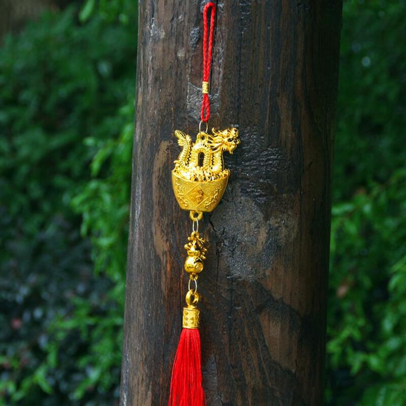 Chiński nowy rok wisiorek w kształcie smoka ozdobiona frędzlami na szczęście bezpieczny ekologiczny wisiorek chiński wisiorek w kształcie smoka zodiaku