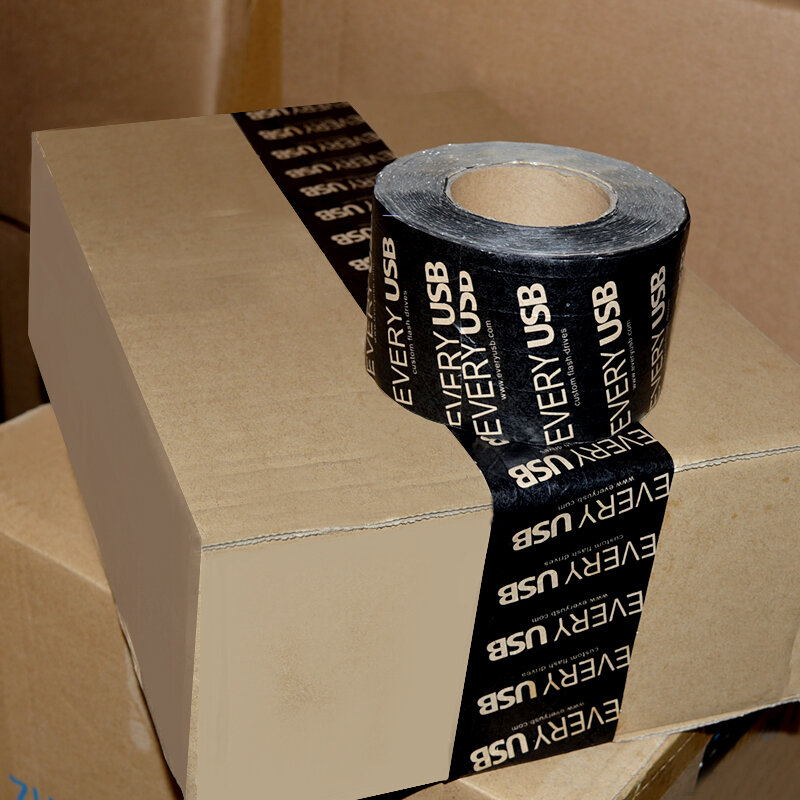 Ruban de papier kraft coloré renforcé imprimé personnalisé, ruban adhésif avec logo