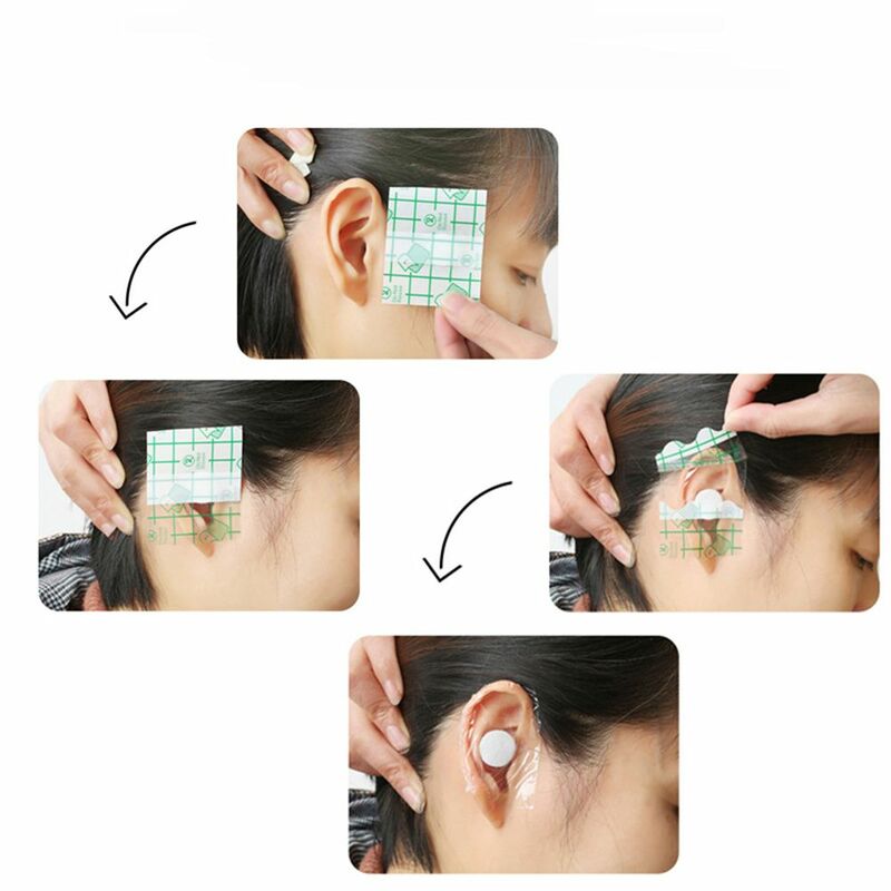 업그레이드 플라스틱 귀마개 샴푸 패치, 방수 귀마개, 귀 보호대, 샤워 캡 도구, 귀 스티커, 20 개