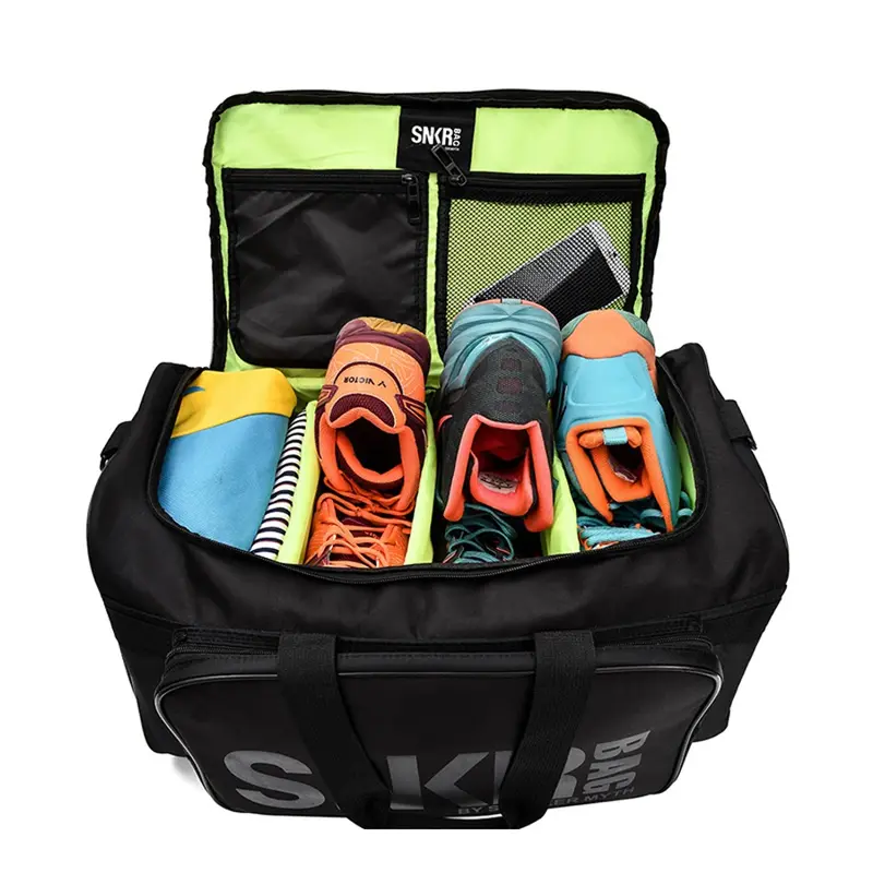 Bolsas de entrenamiento deportivo para hombre, bolsa de gimnasio con múltiples compartimentos, organizador de zapatos, bolso de hombro impermeable
