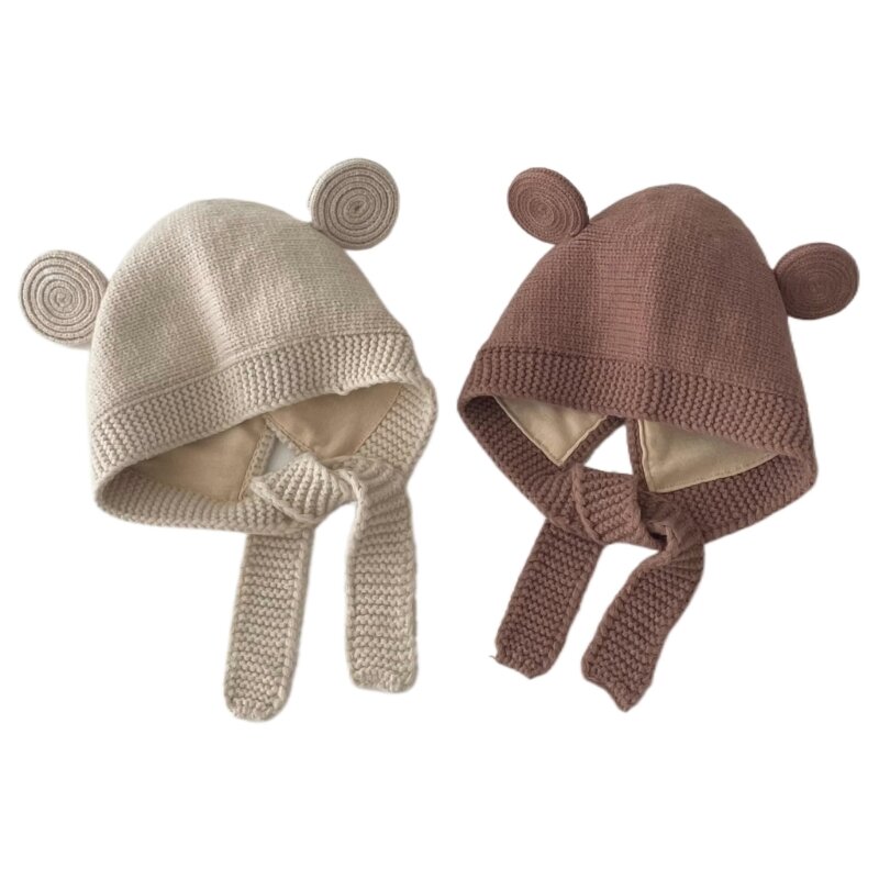 ボンネットキャップ暖かい帽子耳介耳保護帽子ビーニーキャップ幼児用 QX2D