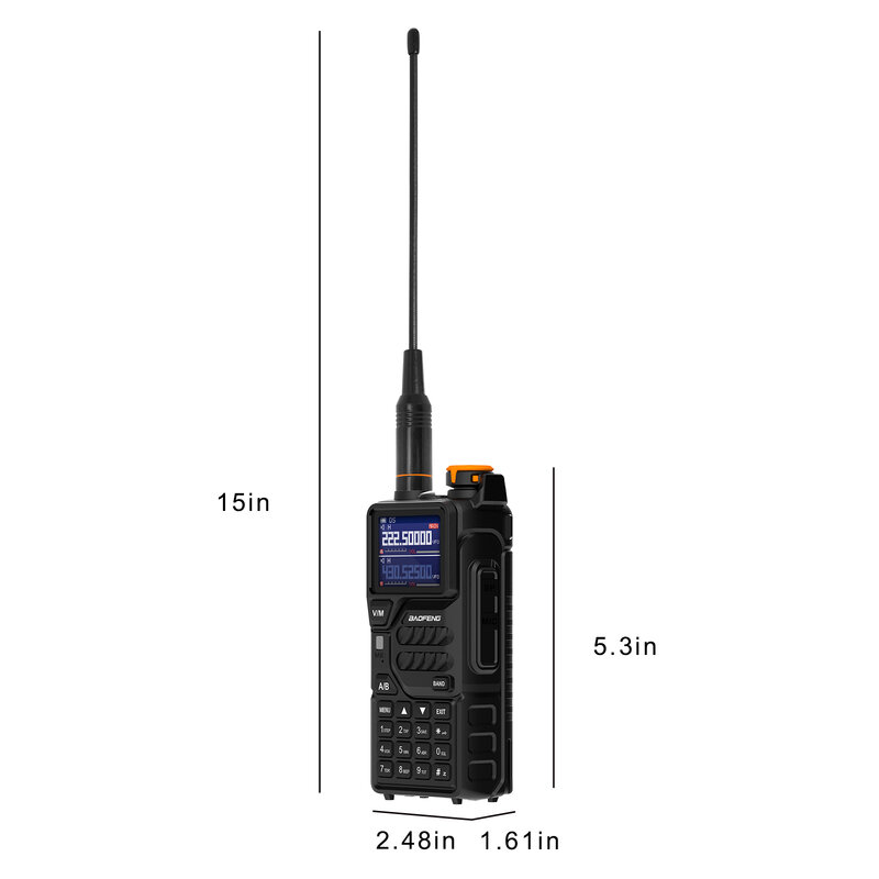 Baofeng-Radio amateur K5PLUS de 10W, 136-174/220-260/400-520MHz, Multibandas, 999CH, 2500mAh, bidireccional