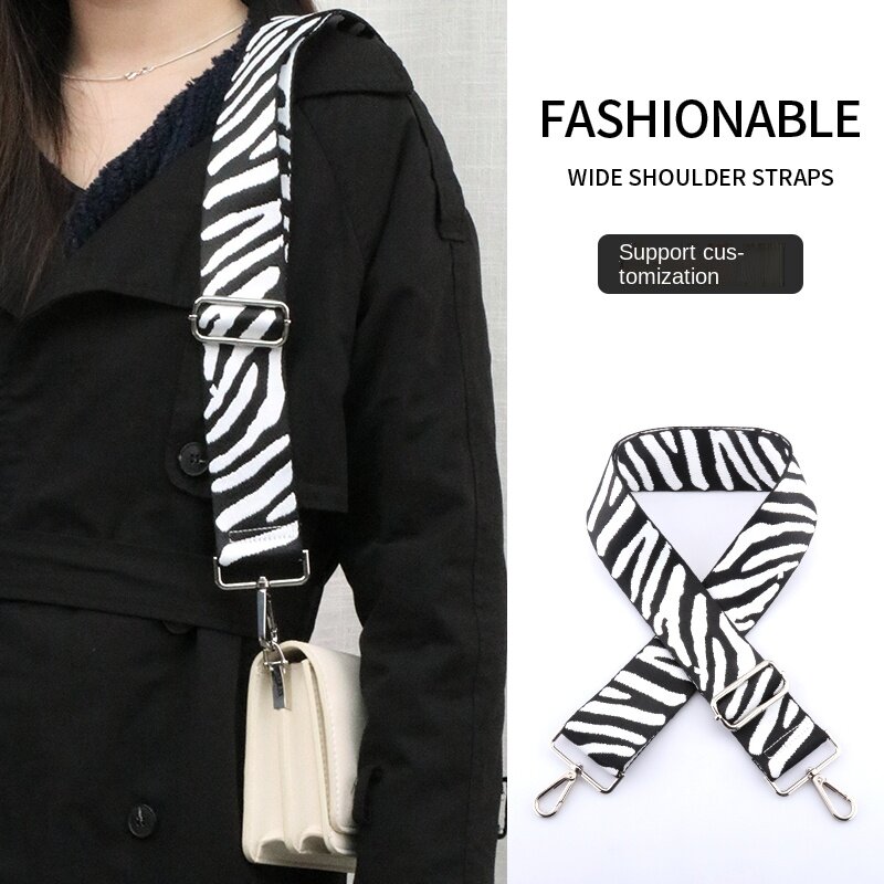 3,8 cm Zebra Muster Tasche Strap Verstellbaren Gürtel Für Taschen Ersatz Tasche Strap für Crossbody Bestickt Breiten Gürtel Kette Riemen