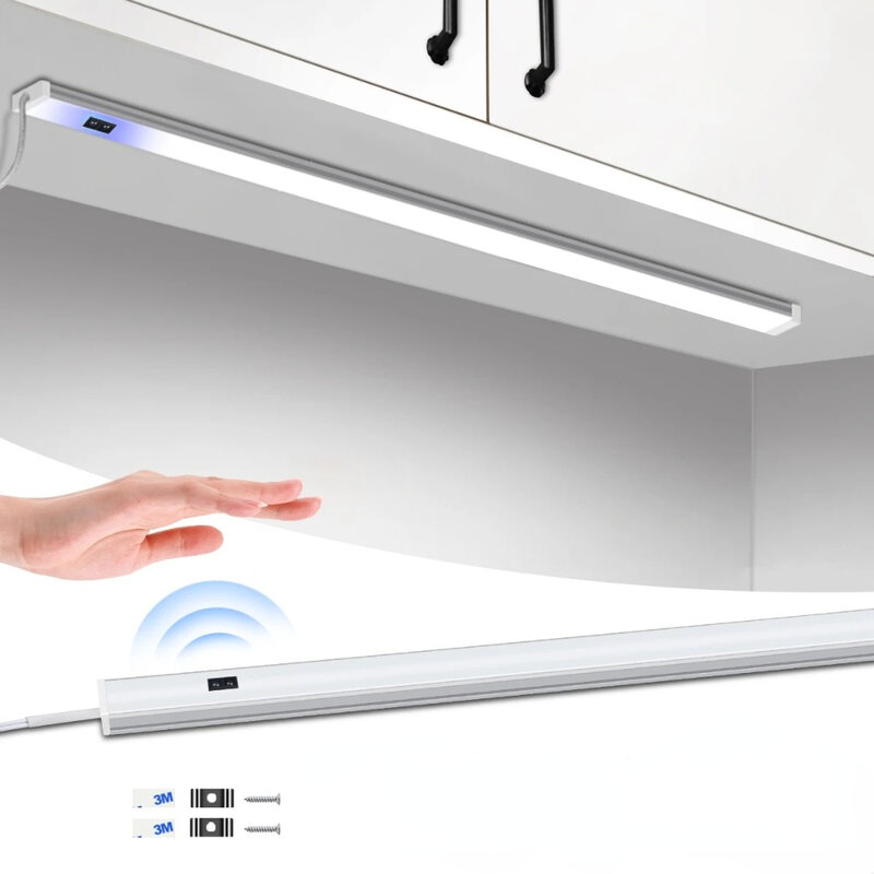 LED Cabinet Light PIR Motion Hand Sweep Sensor Night Lights USB Plug 30/40/50CM Kitchen Bedroom Closet Bedside Night Lamp
