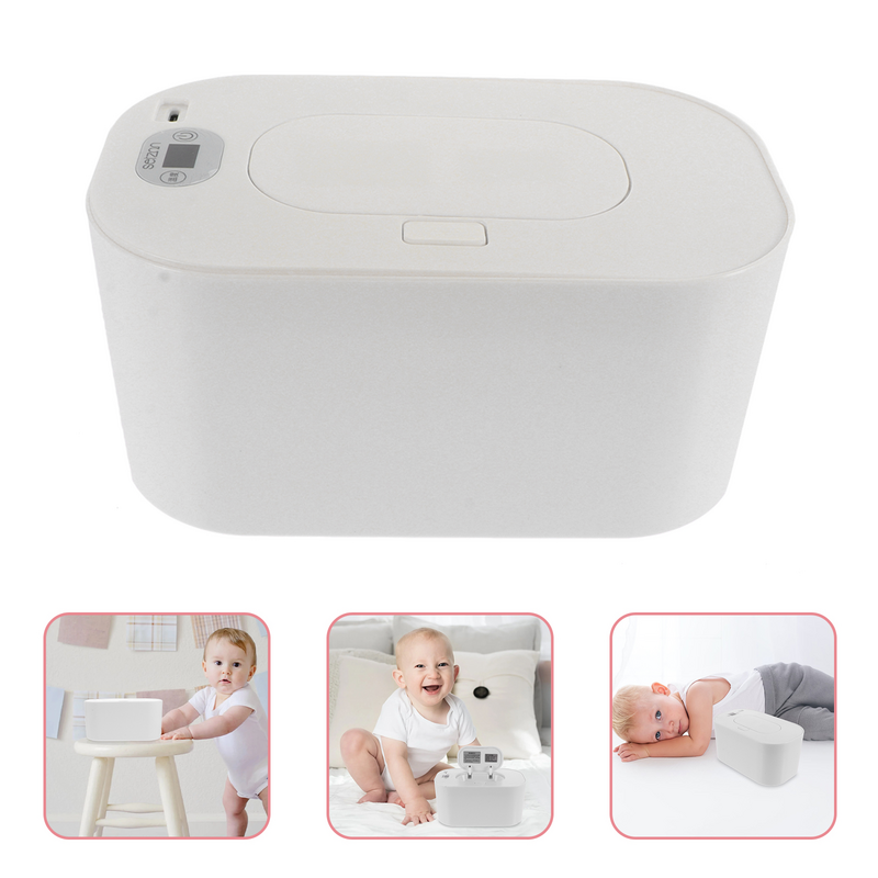 Aquecedor termostático portátil para bebê, Wet Wipe Warmer, Tecido usando toalhetes, Máquina de aquecimento, Branco, USB