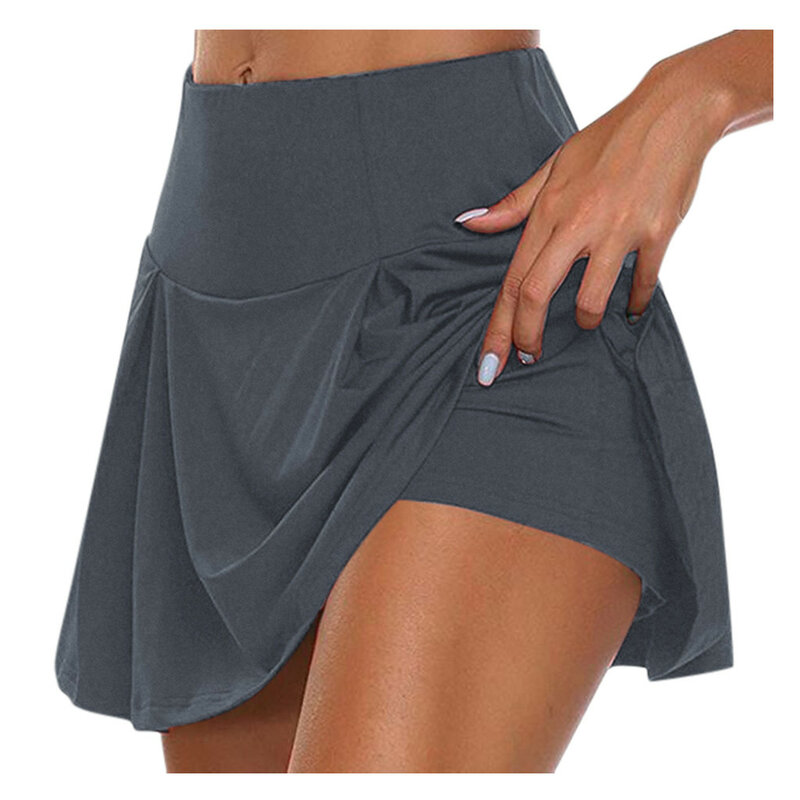 2024 Frauen kurze Röcke Sport Tennis Tanz Fitness schnell trocknende feste weibliche Futter hohe Taille Minigolf Sport röcke Shorts