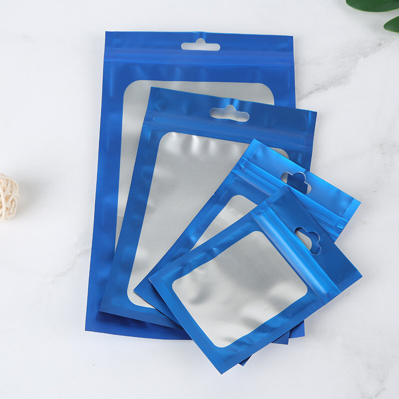 Sacchetto di plastica con cerniera opaca da 10 pezzi sacchetto per alimenti olografico in foglio di alluminio piccolo sacchetto richiudibile con cerniera impermeabile