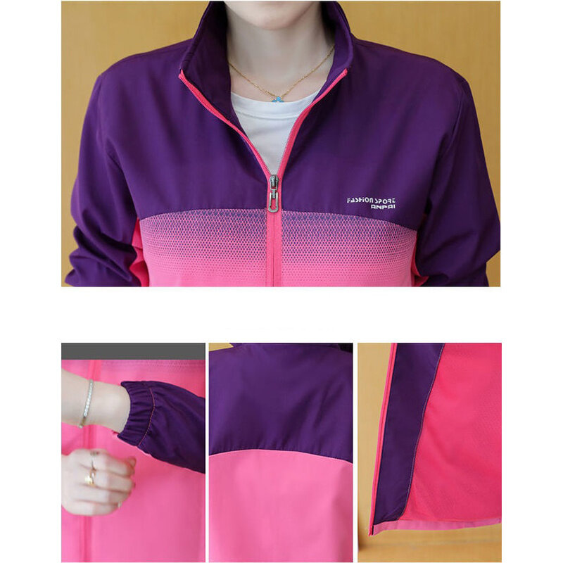 Loose Sports Jackets for Women, Casual Windbreakers, Female Tops, Tooling, Breathable Baseball Uniform Inside, Spring and Autumn