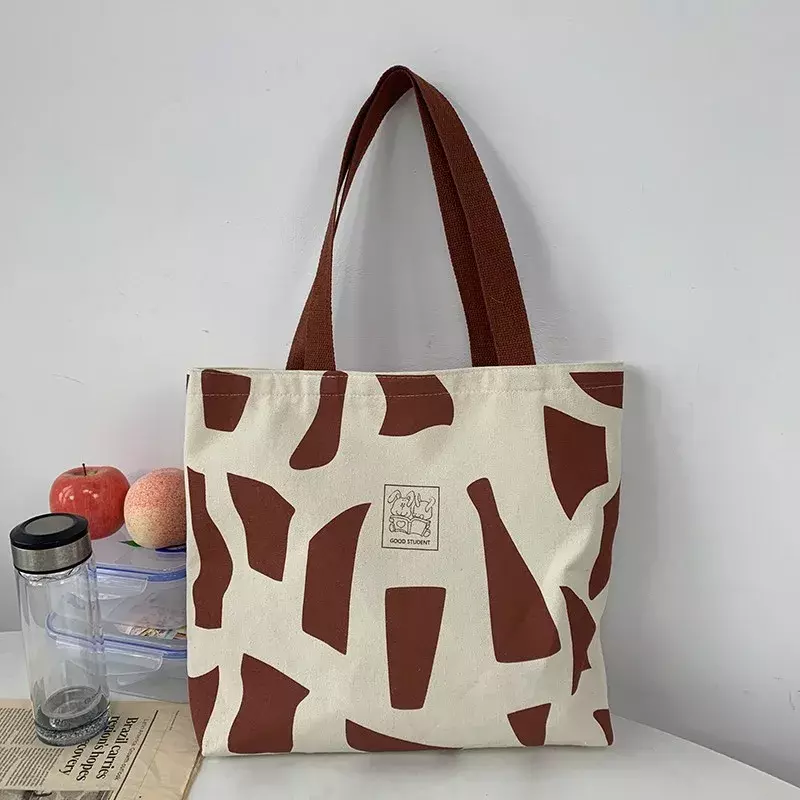 Shb01 Leinwand Schulter Shopper Taschen Baumwoll tuch Öko wieder verwendbare Einkaufstasche für Frau Student Handtasche große Tasche