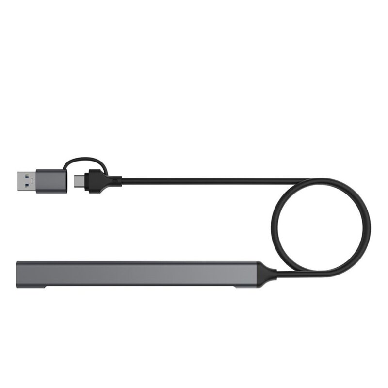 USB 3,0 Typ-C-Docking station Plug & Play 4 Ports PVC USB Typ C Hub 7 Ports Grey USB 3,0 Extender Computer Hub