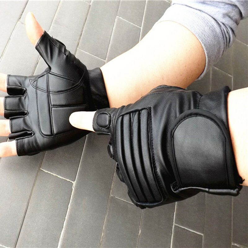 Guantes de cuero para hombre y mujer, manoplas elegantes de protección al aire libre para deportes de motocicleta y lucha, a la moda, Y2k
