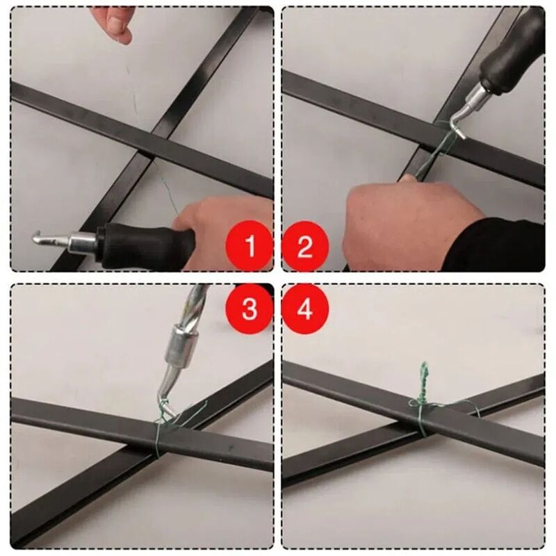 Stahl Bewehrung Kabelbinder 260mm automatische Dreh zaun Werkzeug skalierbare Handwerkzeuge ziehen Krawatte verstärkte Haken konstruktion