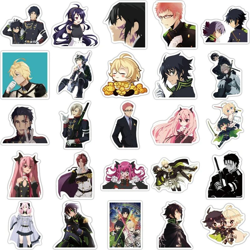 10/30/50PCS Anime Seraph Of The End Graffiti Stickers Luggage Motorcycle Notebook Waterproof Stickers Wholesale