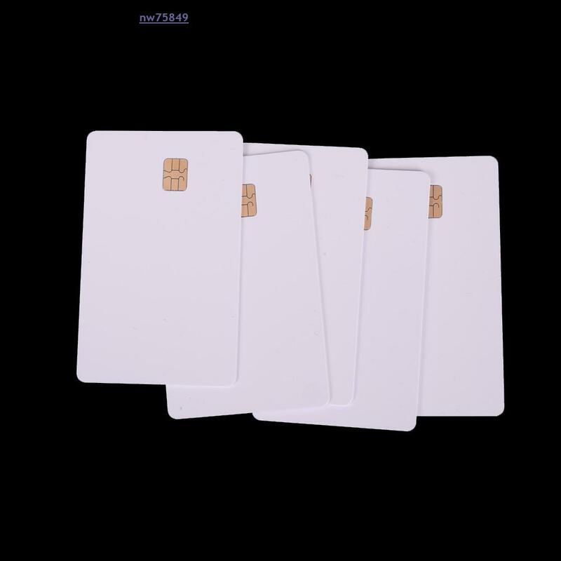 5 Stuks Wit Contact Sle442 Chip Smart Ic Blank Pvc Kaart Met Sle4442 Chip Blanco Smartcard Contact Ic Kaart Veiligheid 10 Jaar
