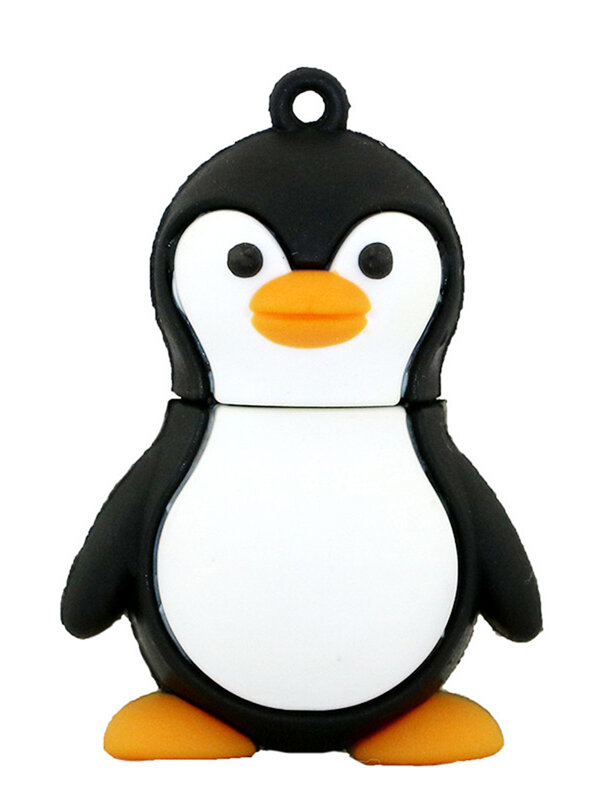 Pendrive USB de 256GB, Pendrive de dibujos animados de animales, pingüino, memoria Flash de 128GB, 32GB, pato, Gato Negro, 64GB