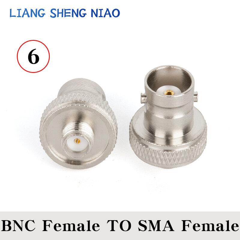 1Pcs SMA to TNC Male plug & Female jack BNC to SMA RF Coaxial Adapter connector Test Converter Brass F female to SMA male plug