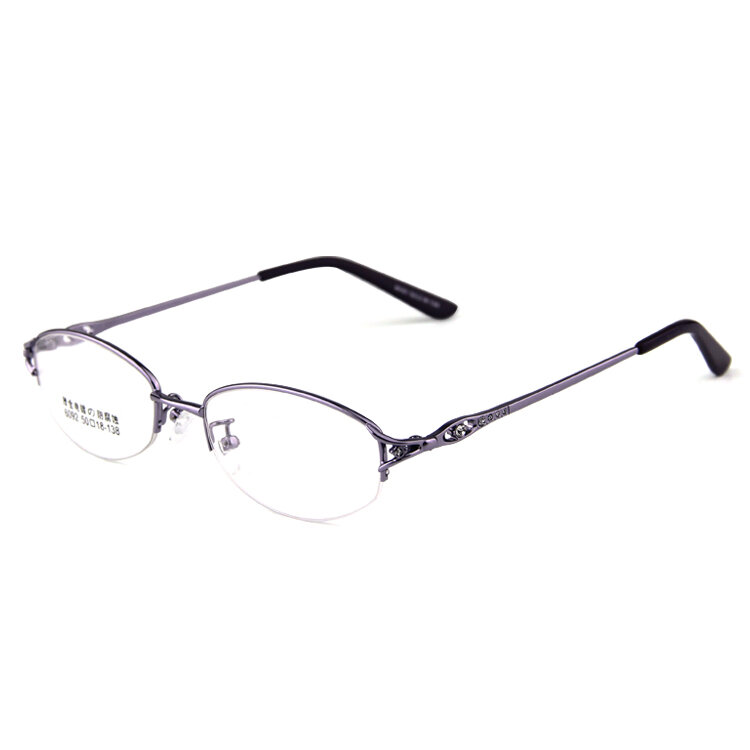 Montures de lunettes de myopie super légères pour femmes, monture optique, semi-sans monture, lentille de myopie élevée, petit visage