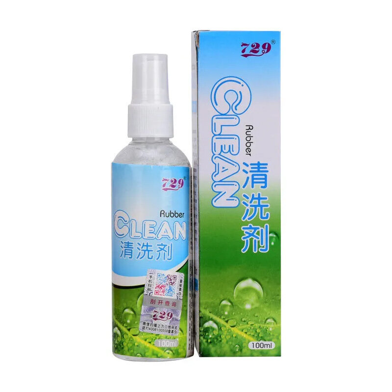 729 Table Tennis Rubber Clean Set Topsheet Cleaning Spray with Ping Pong Rubber Eraser Sponge
