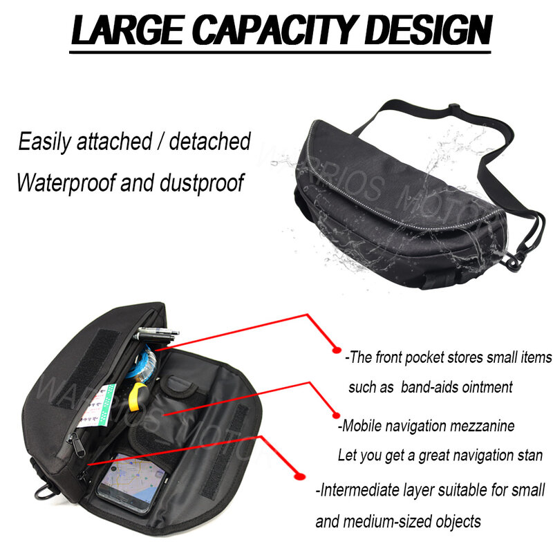 Motorcycle Accessories Handlebar Waterproof Bag Storage Handlebar Bag Travel For Harley PAN AMERICA 1250