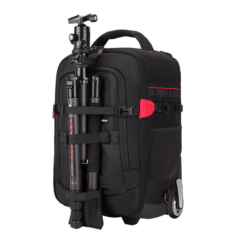 Рюкзак на колесиках для фотосъемки, профессиональный Дорожный чемодан на колесиках для камер, цифровых видеокамер, чемодан на колесиках