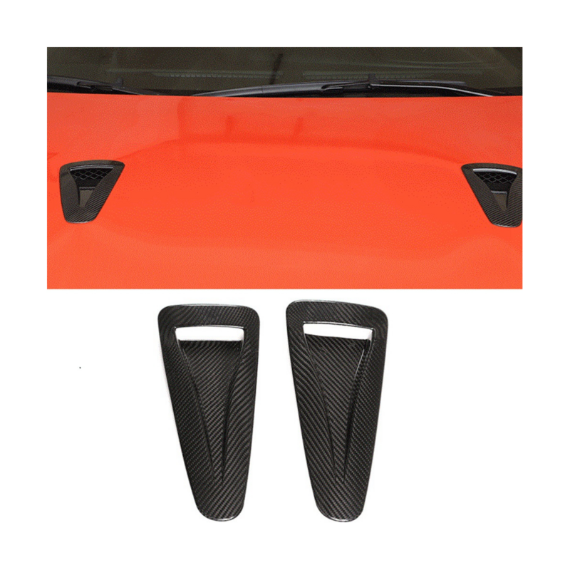 Real Fibra De Carbono Do Carro Capô Vent Decoração Adesivo Acessórios Externos para Nissan GTR R35 2008-2016