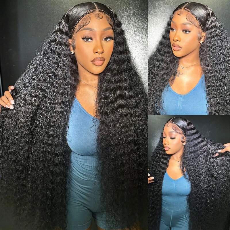 Wiggogo 250 Density 13X6 Hd Lace Frontal Wig Curly Lace Front Human Hair Wig Glueless Wig Deep Wave Frontal Wig Hd Lace Wigs