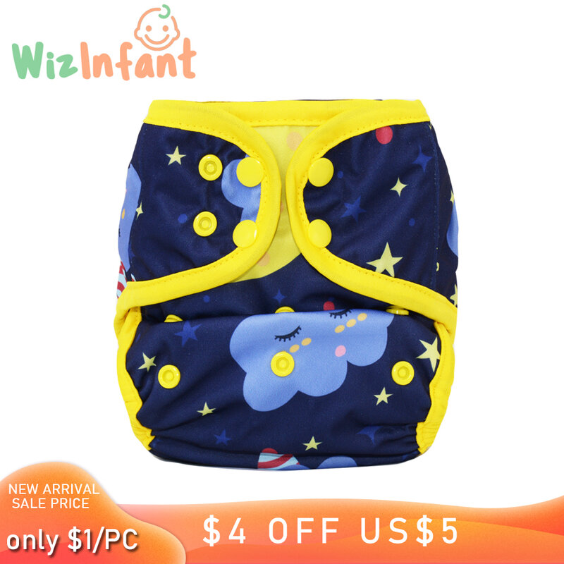 WizInfant Большая распродажа моющиеся Экологичные тканевые подгузники Экологичные Регулируемые Многоразовые подгузники для детей 3-15 кг