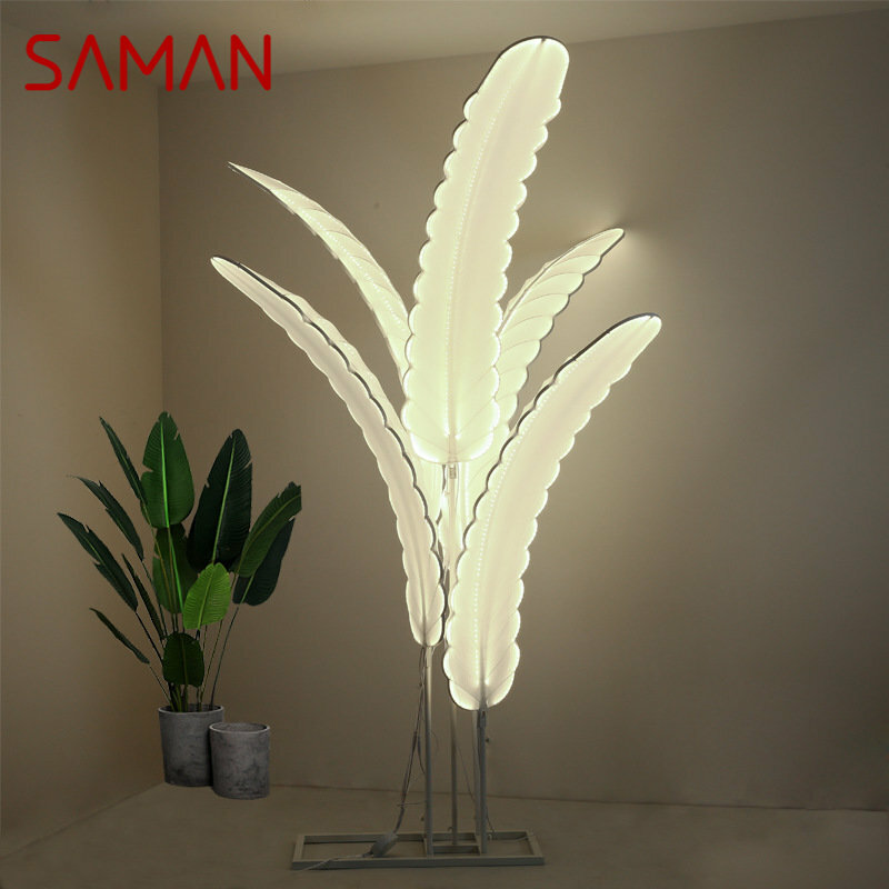 SAMAN Modern Atmosphere Lamp LED Indoor Creative Plantain Leaf Landscape for Home Wedding Party Stage Decor Light