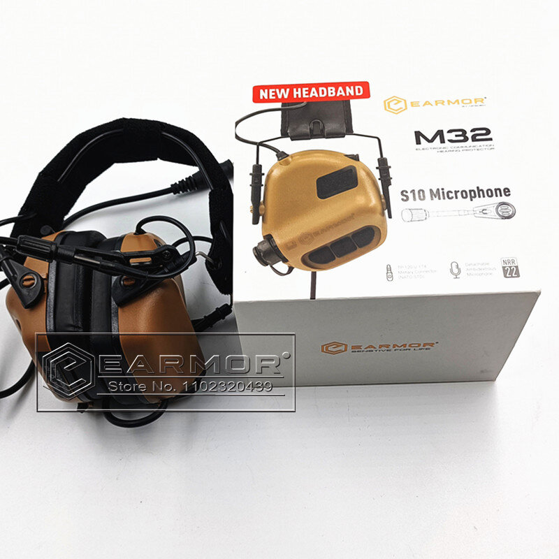 Earmor M32 MOD4 auriculares tácticos, Protector auditivo electrónico, auriculares de comunicación táctica, orejeras de tiro para caza