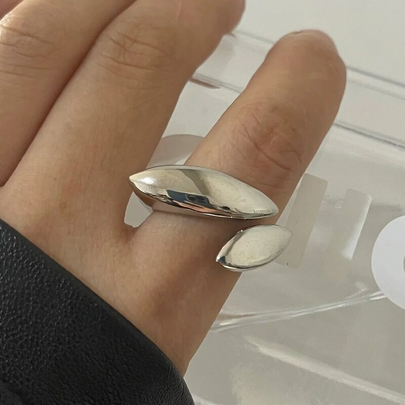 925 Sterling Silver Wide Open Rings para Mulheres, Coração, Casamento, Noivado, Designer De Luxo, Acessórios De Jóias, Festa, Presente De Aniversário