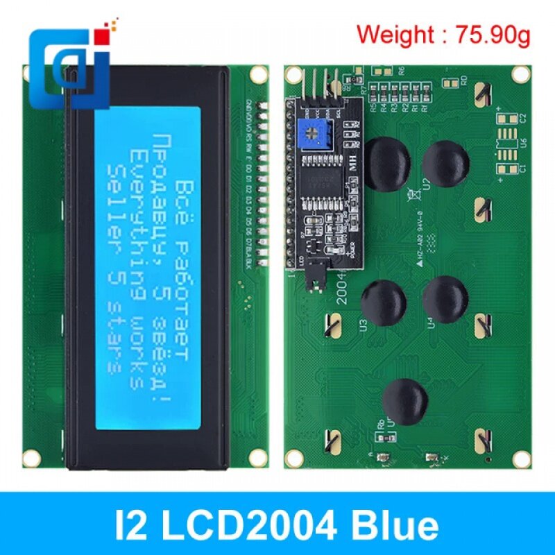 JCD-Módulo adaptador de interfaz serie para Arduino, LCD2004, I2C, 2004, 20x4, 2004A, pantalla azul/verde, HD44780, caracteres LCD /w, IIC/I2C