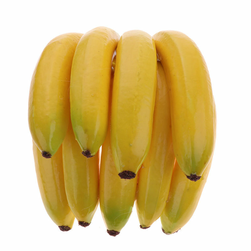 1ชิ้นผลไม้เทียมกล้วยผลไม้ปลอมสำหรับเด็กพัฒนาการสอนอยู่รู้อุปกรณ์ช่วยสอนผลไม้ EVA จัดแสดงสินค้าพลาสติกสำหรับร้านค้า