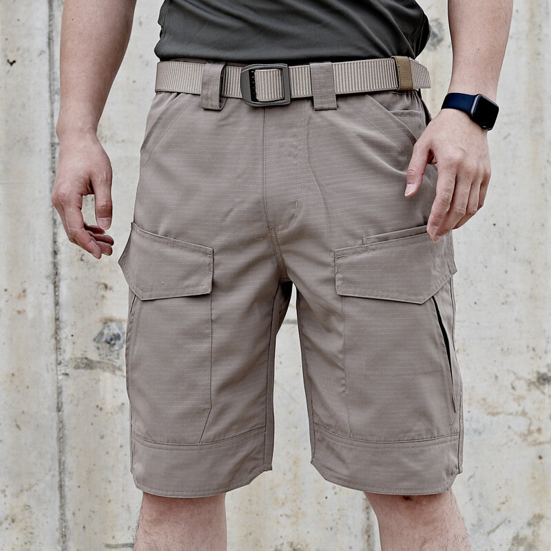 Pantalones cortos tácticos con múltiples bolsillos para hombre, pantalones de cinco puntos resistentes al desgaste de las fuerzas especiales militares, pantalones cortos transpirables impermeables de verano