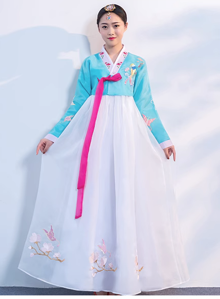 Gaun pernikahan Korea, Set etnik Korea, pertunjukan tari Aliyun