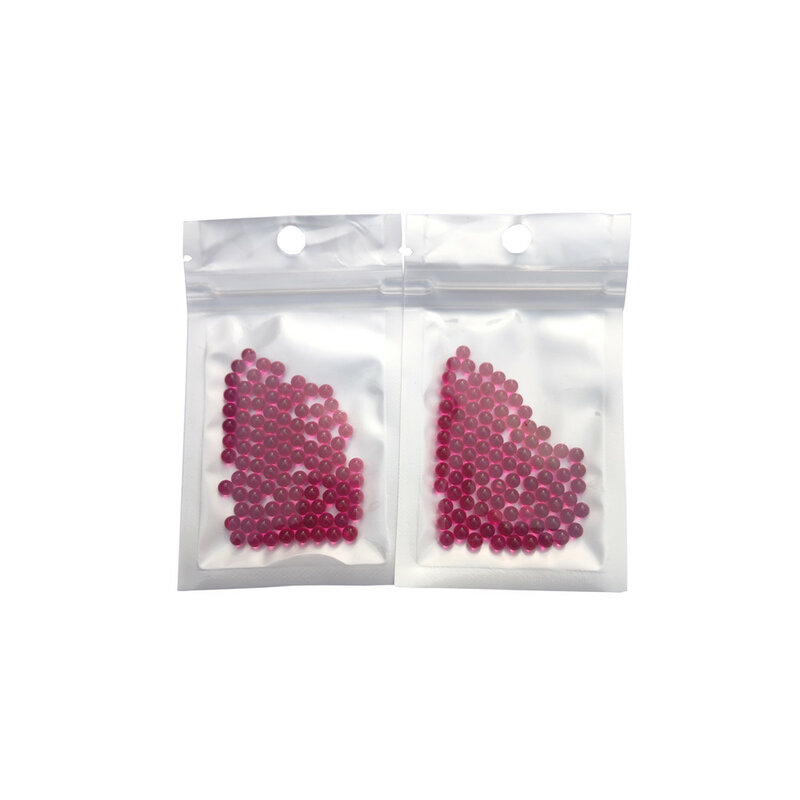 Bolas de rubí hechas de corindón sintético, gemas de piedra, OD 4mm, 100 unids/lote por paquete