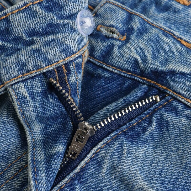 Женская джинсовая мини-юбка с высокой талией, на молнии