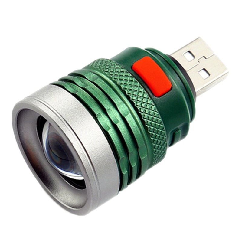 USB 충전식 전술 주도형 손전등 3가지 조명 모드 매우 밝은 손전등