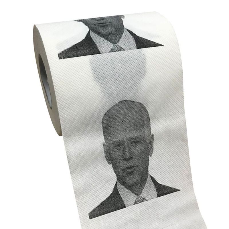 Serviette en Papier Toilette à Motif de Joke Joe Biden, Rouleau de Mouchoirs à 3 Couches, Nouveauté, 150 Feuilles