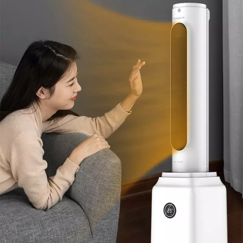 Chigo 전기 선풍기 가정용 급속 히터, 수직 전기 히터, 에너지 절약 침실 UV 램프 히터