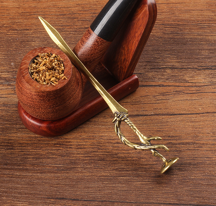 Creative Pure Brass Tobacco Pipe Tamper Copper Cigar Pipe Cleaning Tool New