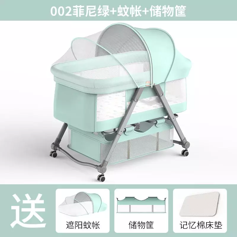 접이식 높이 조절 가능한 대형 침대, 아기 요람 침대, Bb 침대, 오버플로 방지, 휴대용