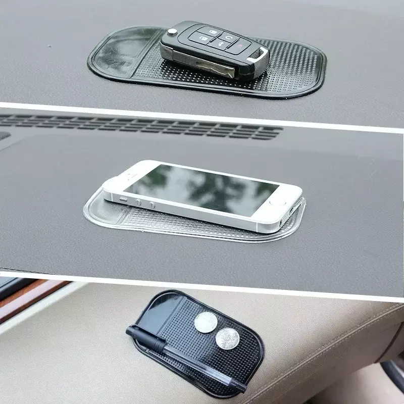 Силиконовая Нескользящая накладка на приборную панель автомобиля, держатель для хранения телефона, нескользящая клейкая Накладка для хранения в салоне автомобиля, крепление для телефона