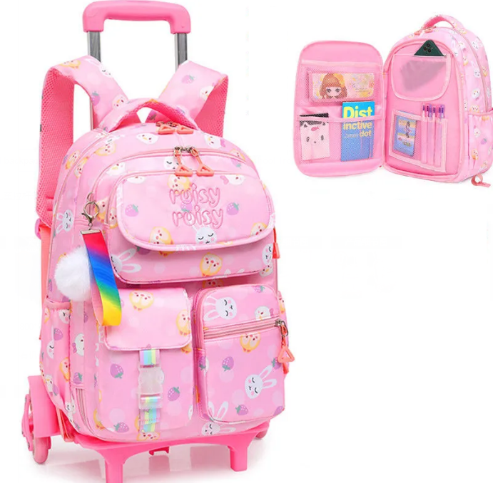 Школьные рюкзаки на колесиках для мальчиков, школьные ранцы для девочек, детские рюкзаки на колесиках