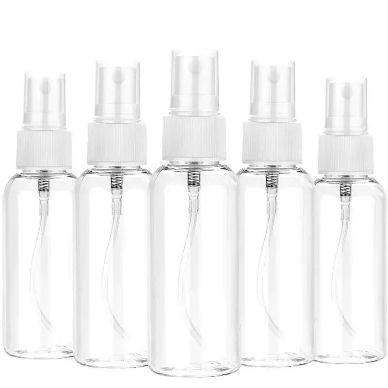 1PC bottiglie riutilizzabili flacone Spray portatile in plastica PET trasparente accessori per contenitori di profumo vuoti 10ml 30ml 50ml 60ml 100ml nuovo