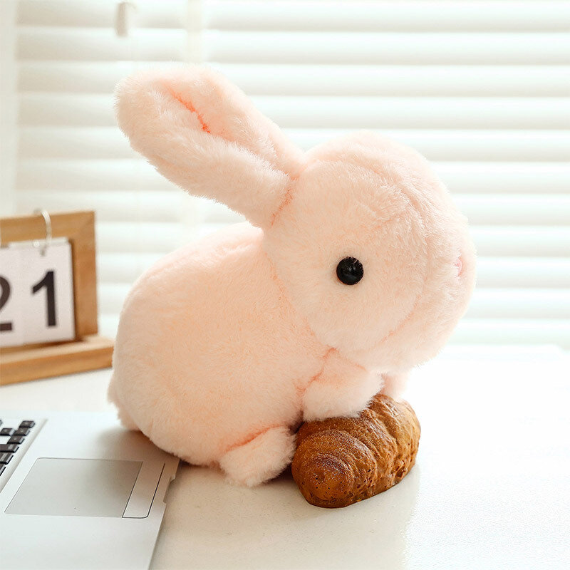 Hot Cartoon Kawaii piccolo animale coniglio peluche Ins carino peluche simulazione coniglio giocattoli decorazioni per la stanza regali di compleanno per ragazze