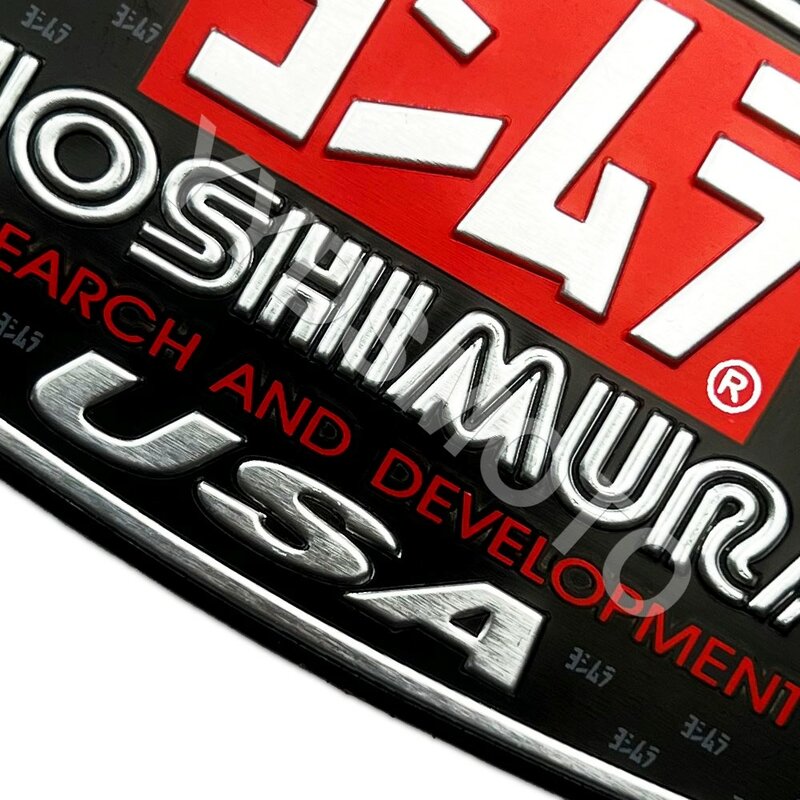 Calcomanías de tubo de escape de motocicleta para Yoshimura, Honda, Yamaha, Suzuki, BMW, calcomanías de silenciador 3D de aluminio resistentes al calor